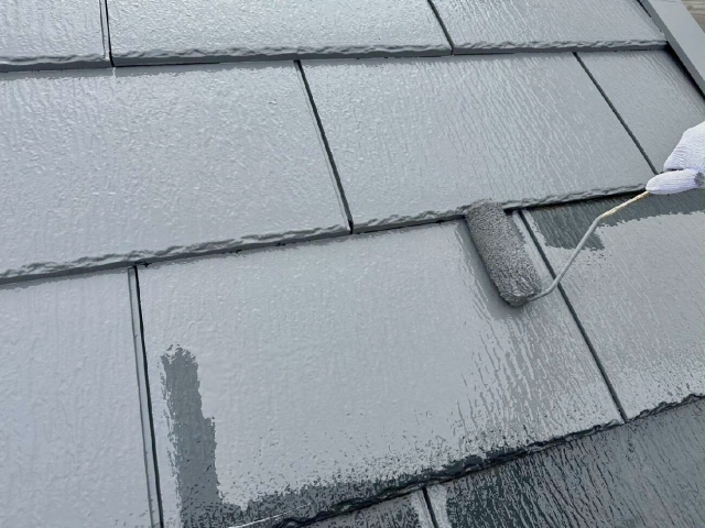 屋根塗装の様子